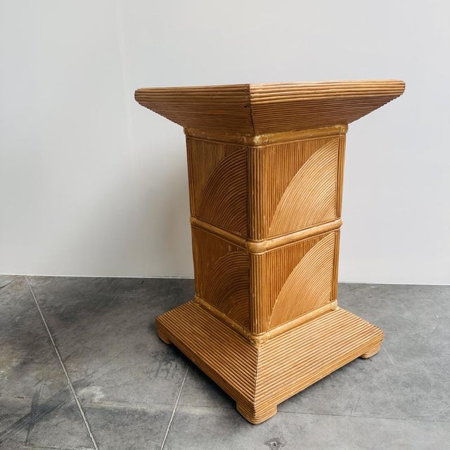 Contemporary Vintage French Split Bamboo Pedestal, 1970s For Sale - Image 3 of 16