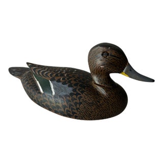 Vintage Decorative Green-Winged Teal Hen Duck Decoy For Sale