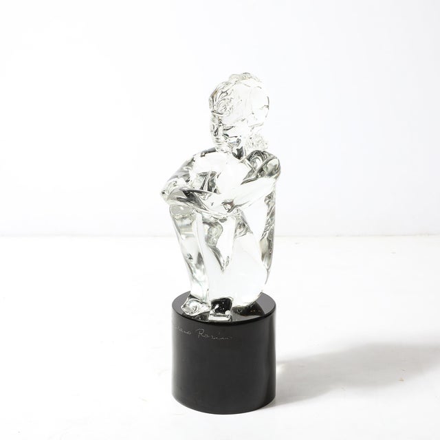 Mid-Century Hand-Blown Murano Glass Figural Sculpture Signed Lorenado Rosin For Sale - Image 4 of 18