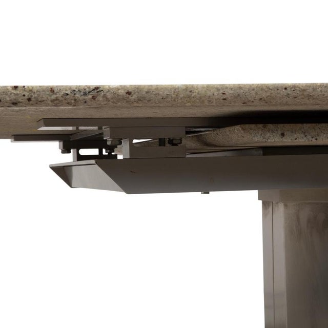 Gray 1226 Granite Dining Table in Stainless Steel from Draenert For Sale - Image 8 of 12