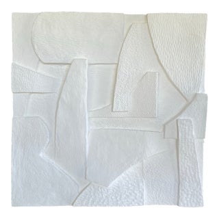 Textured Cubist Relief For Sale