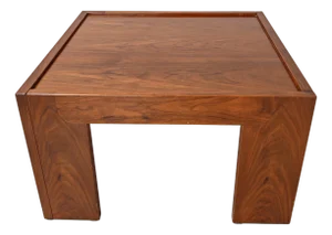 Vintage Square Walnut Coffee Table, 1970s