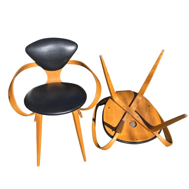 Norman Cherner for Plycraft Pretzle Arm Chairs - Pair For Sale - Image 9 of 10