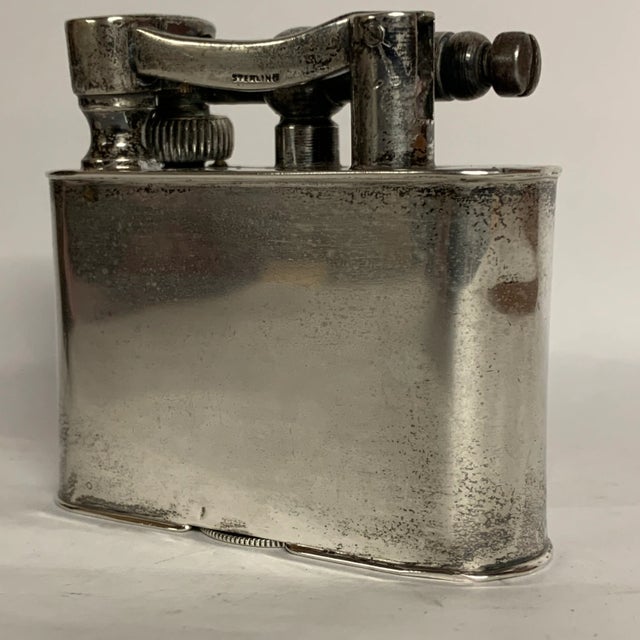 Vintage Mid-Century Sterling Silver Table Lighter For Sale - Image 4 of 11