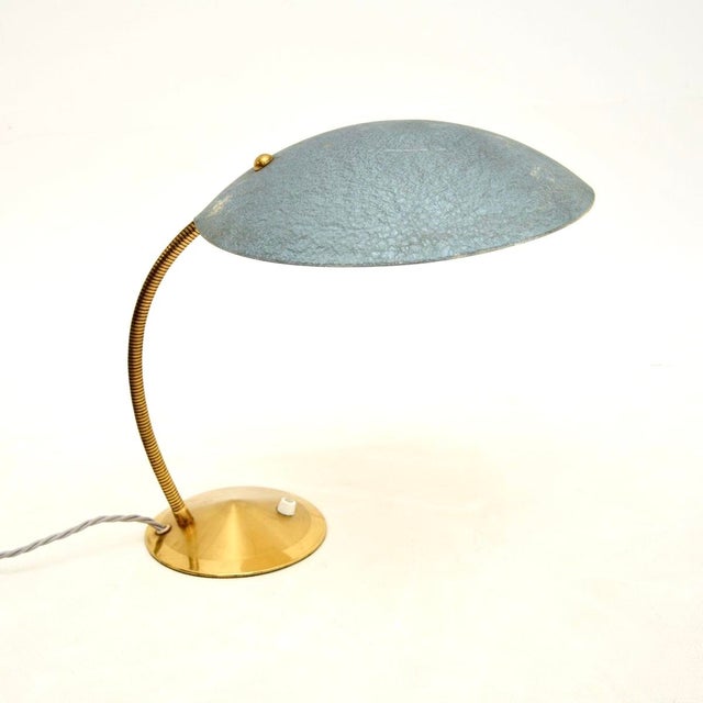 Vintage French Enamelled Tole and Brass Desk Lamp, 1960s For Sale - Image 10 of 10