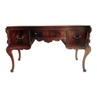 Mahogany Carved French Style Vanity For Sale