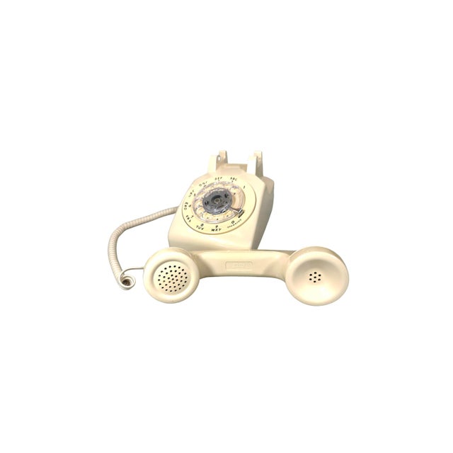 1980s Vintage Beige At&t Rotary Phone For Sale - Image 5 of 7