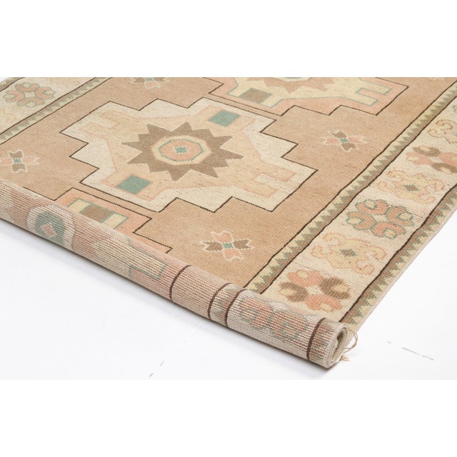 1960s Oushak Floral Handmade Carpet For Sale - Image 9 of 10