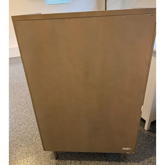 Gray Crate and Barrel Tate 32” Stone Grey 5-Drawer Tall Dresser For Sale - Image 8 of 14