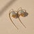 Modern Silver, Gold Lily Flower Earrings With Citrine Briolettes, Pair For Sale - Image 3 of 6