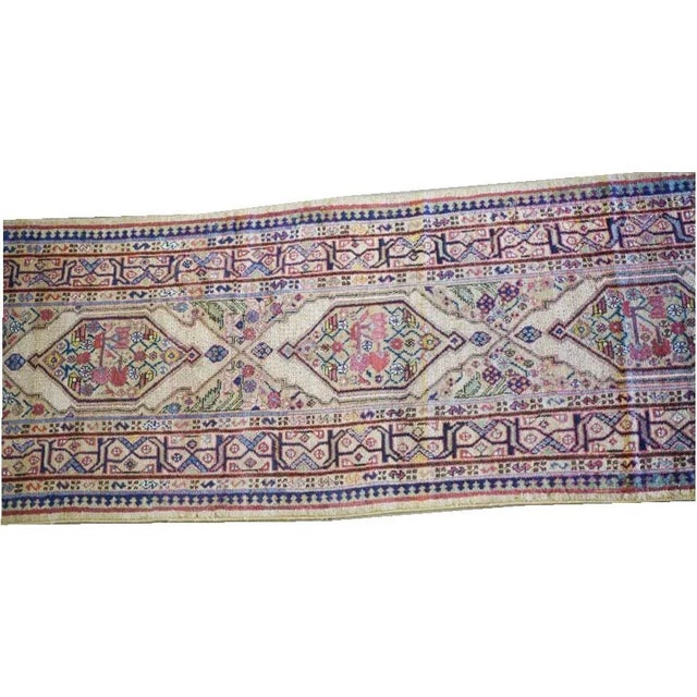 1910s A Sensational Antique 19;' Long Persian Bibikabad Camel Hair Hallway Runner Rug For Sale - Image 5 of 8