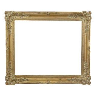 Baroque-Style Picture Frame in Pine For Sale