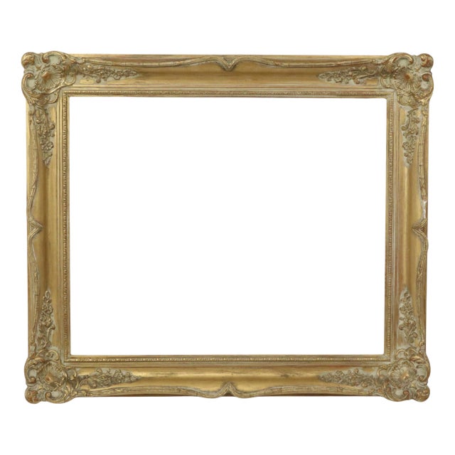 Baroque-Style Picture Frame in Pine For Sale