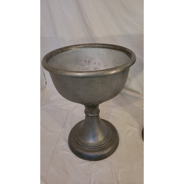 These are a pair of beautiful Kramer Bros., unique chalice shaped pots, perfect to serve as planters.