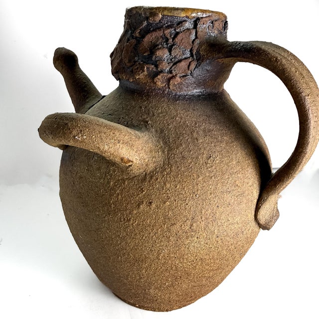Late 20th Century Signed Louis Mendez Sculptural Ceramic Figural Pitcher For Sale - Image 9 of 13