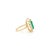 Not Yet Made - Made To Order Zambian Emerald Halo Diamond Statement Ring in 18k Solid Gold Size 6.5 For Sale - Image 5 of 12