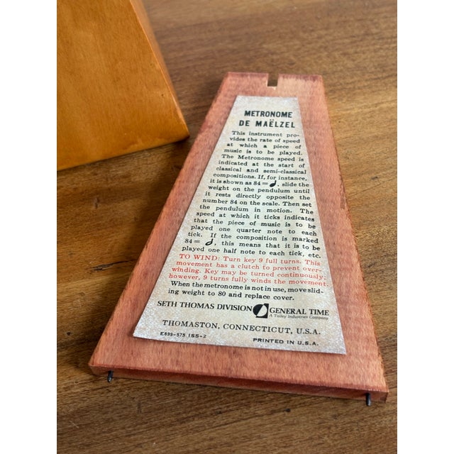 1930s Vintage Seth Thomas Metronome De Maelzel For Sale - Image 5 of 10