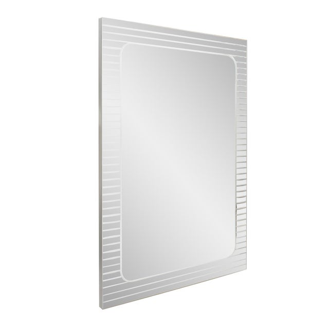 Wood Adoree V Grooved Vanity Mirror For Sale - Image 7 of 11
