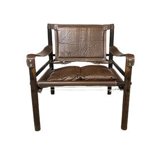 Sirocco Leather Safari Chair by Arne Norell, 1960s For Sale