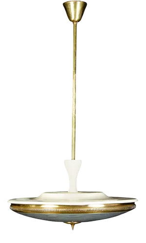 Mid-Century Ceiling Fixture or Pendant by Luigi Brusotti, Italy, 1940s