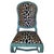 Textile Hollywood Regency Serge Roche Style Carved Palm Animal Print Dining Accent Chair For Sale - Image 7 of 9
