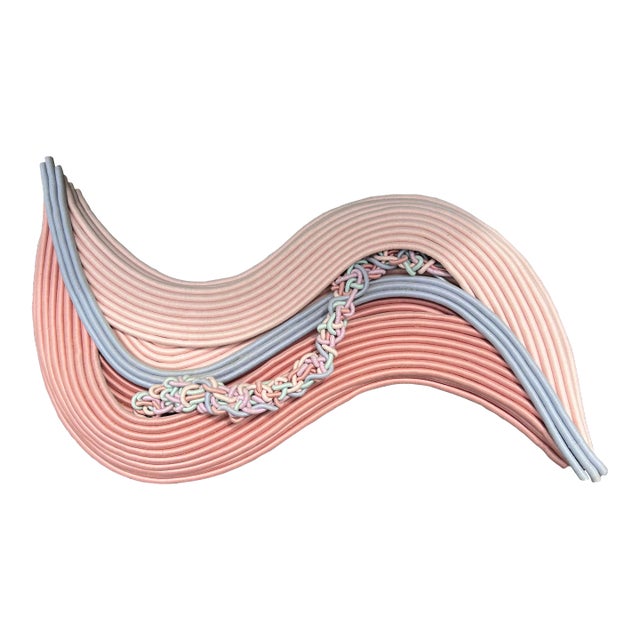 1980s Barbara Barron Textile Fiber Art Sculpture Wall Hanging For Sale