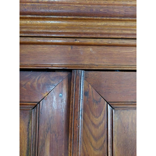 ​Antique 19th Century French Provincial Fruitwood Armoire With Bonnet Top For Sale In New York - Image 6 of 12