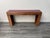 Three Drawers Fluted Wood Console Table with Crimson Red Glass Top, 1970s For Sale - Image 3 of 9