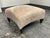 Contemporary Custom Design Taupe Chenille Patterned Ottoman For Sale - Image 3 of 12
