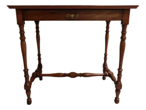 Antique Mahogany Side Table with Drawer
