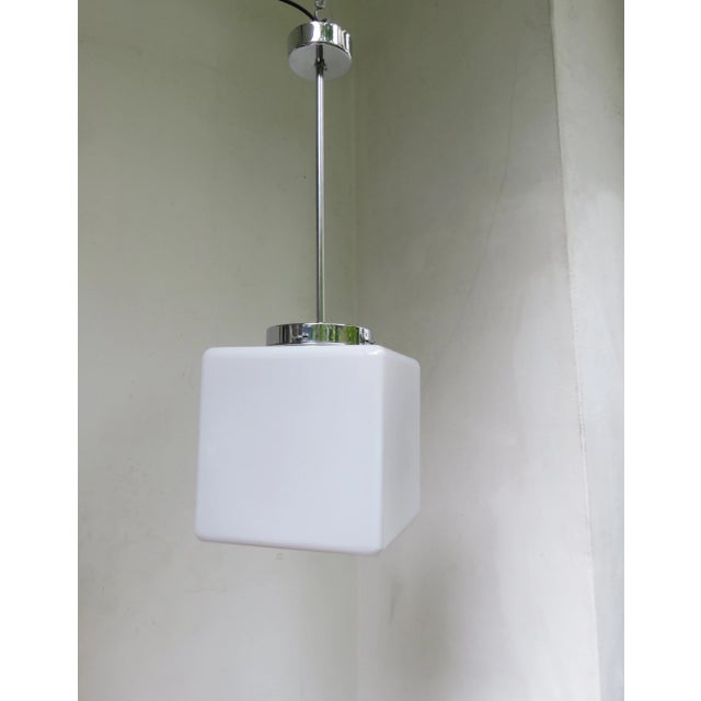 Bauhaus Vintage Bauhaus Style Cube Ceiling Lamp by Walter Kostka for Atrax-Gesellschaft For Sale - Image 3 of 18