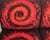 Italian Brown Lounge Chairs with Orange Red Spiral Motifs, 1970s, Set of 4 For Sale - Image 14 of 15