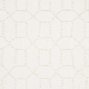 Schumacher Vento Embroidery Fabric in Ivory