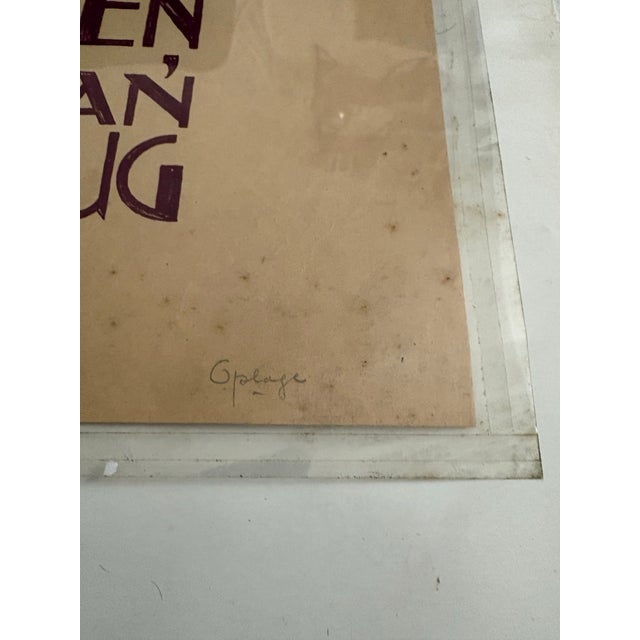 Art Deco Vintage 1930 Art Exhibition Poster for the "Vereeniging Beeldende Kunstenaars Laren-Blaricum" Signed For Sale - Image 3 of 4