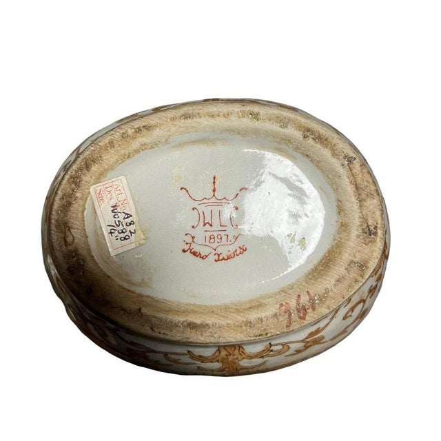 1930s Chinese Porcelain Vases with Polychrome and Gold Decoration, Set of 2 For Sale - Image 5 of 6