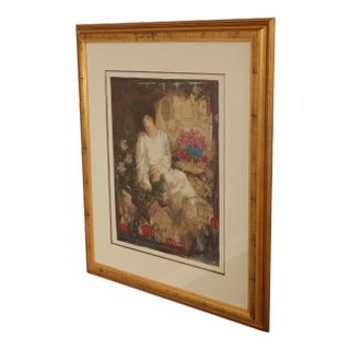 Janet Treby 'Wild Thyme' Custom Framed Serigraph For Sale