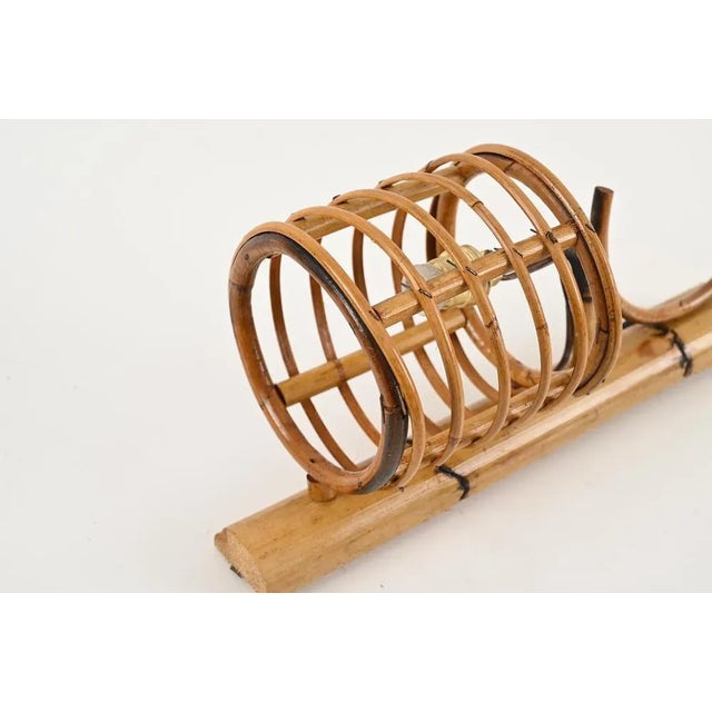 Mid-Century Rattan Lantern Sconces by Louis Sognot, France, 1960s, Set of 2 For Sale - Image 11 of 12