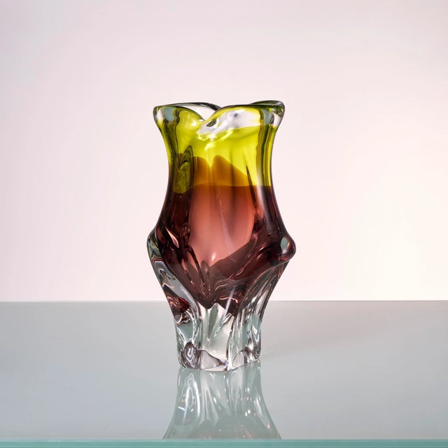 Vintage German Glass Vase by Joska Kristal, 1970s For Sale - Image 3 of 5