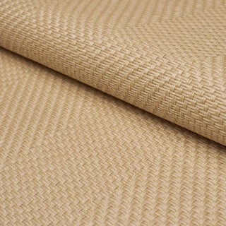 SAMPLE - Schumacher x Johanna Ortiz Weaved Basketry Fabric In Natural For Sale