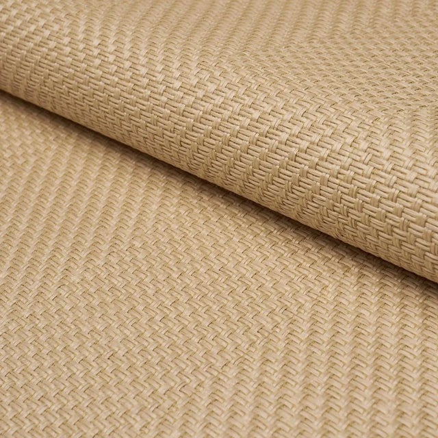 SAMPLE - Schumacher x Johanna Ortiz Weaved Basketry Fabric In Natural For Sale