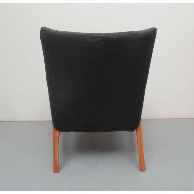 Beige Armchair in Cherry and Velor, 1950s For Sale - Image 8 of 16