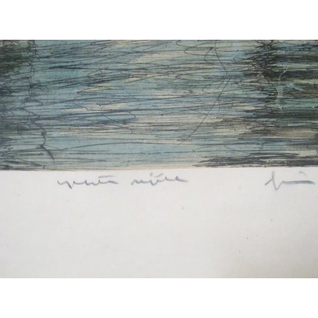 Bela Sziklay Canals of Venice Gondola Italy Framed Signed Color Etching Print #2 For Sale In Portland, OR - Image 6 of 9
