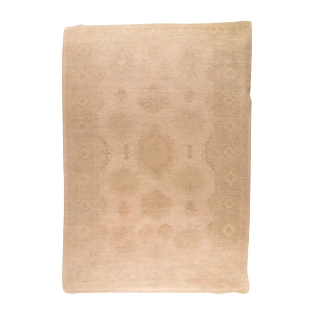 Fine Antique Turkish Oushak Wool Rug 9'4'' X 14'4'' For Sale