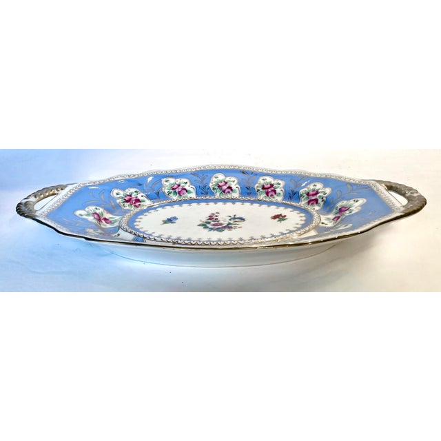 Ceramic Vintage Dresden Floral & Lavender Lidded Tureen For Sale - Image 7 of 12