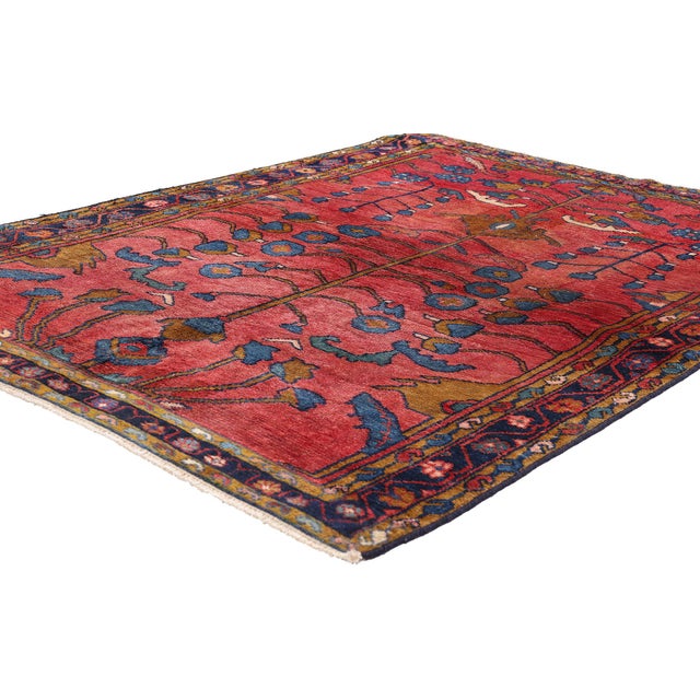 61449 Antique Lilihan Rug, 04'00 x 05'04. The Arboreal Legacy: An Antique Persian Lilihan Masterpiece of Eternal Elegance...