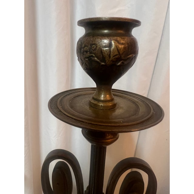 Early 19th Century Bronze French Empire Style Candelabrum For Sale - Image 9 of 13