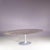 Oval Tulip Table with Brown Marble Top and Matt Silver Coated Oval Base by Eero Saarinen for Knoll, USA, 1970s For Sale - Image 5 of 11