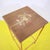 Red Lacquered Iron Plant Stand Table with Decorated Wooden Top