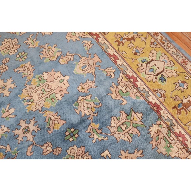 Early 20th Century Large Antique Turkish Oushak Rug - 11'2" x 16'1" For Sale - Image 5 of 10