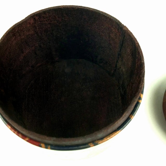 Brown Vintage Hand Tooled Leather Jewelry Box For Sale - Image 8 of 10